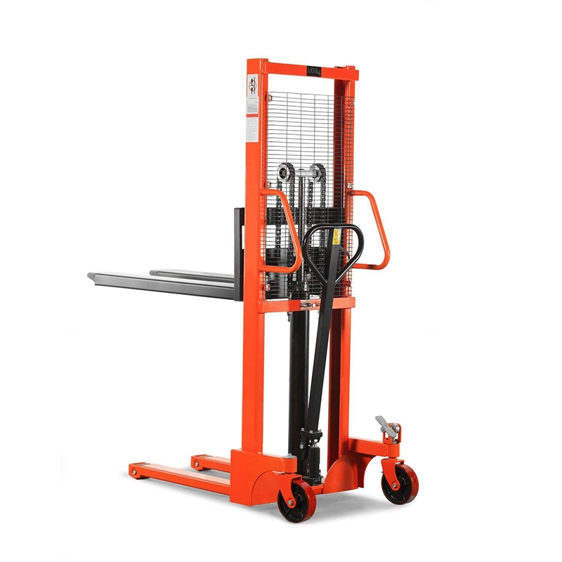 фото штабелер гидравлический ручной noblelift sfh1030ag с раздвижными вилами