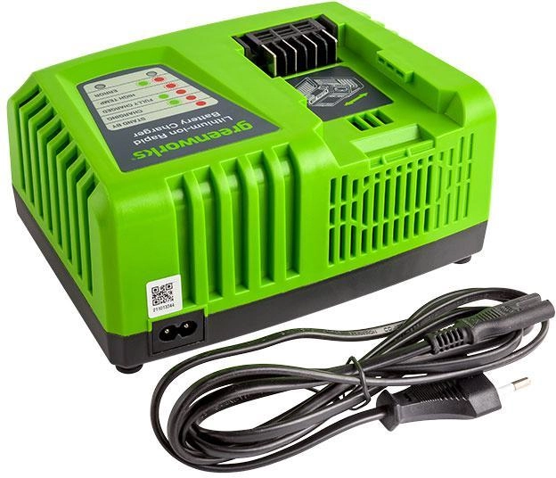 фото зарядное устройство greenworks g40uc4, 40v