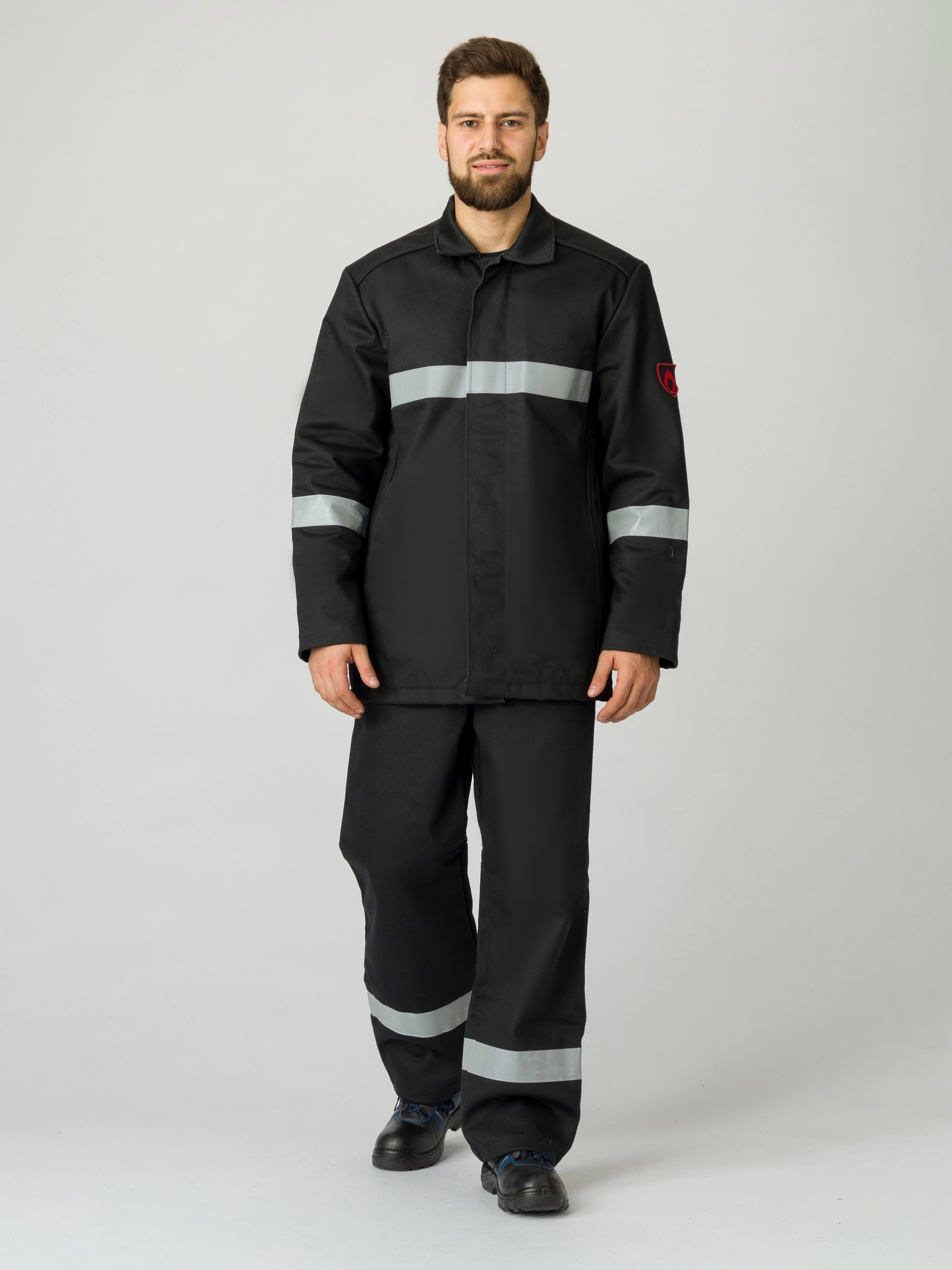 фото костюм сварщика worker 3 кл.защиты (тк.100% хб,500) ксв №124 w, черный