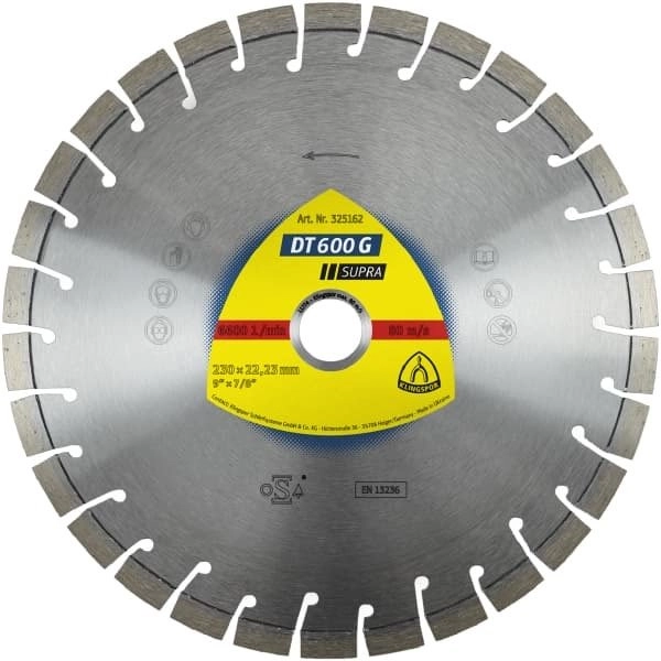 Алмазный диск KLINGSPOR 180X2,6X22,23/22K/9/S/DT/SUPRA/DT600G