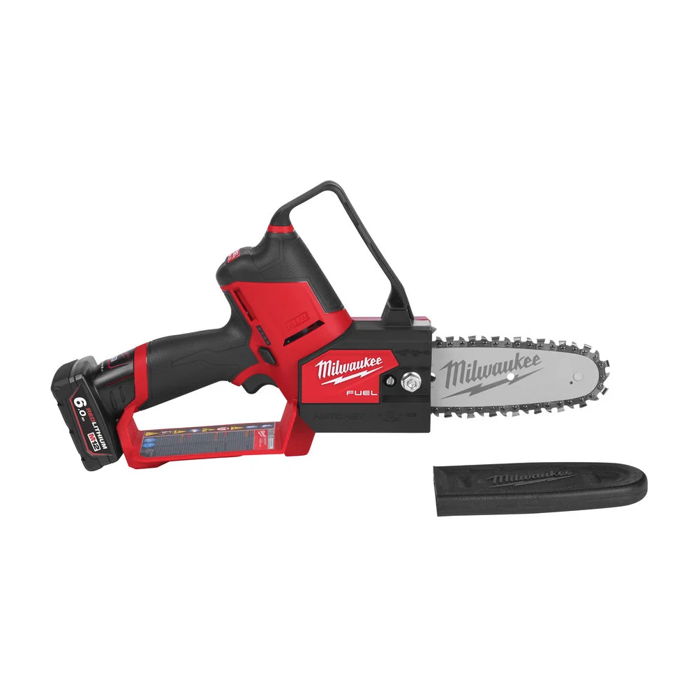 фото садовая аккумуляторная цепная пила milwaukee m12 fhs-602x fuel