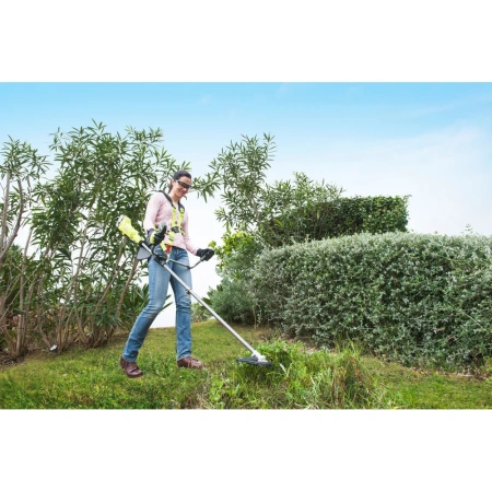 фото аккумуляторный триммер ryobi one+ obc1820b